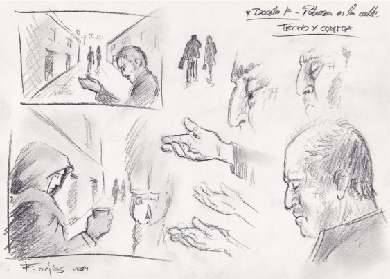 Boceto Felipe Mejias _001_Techo y comida